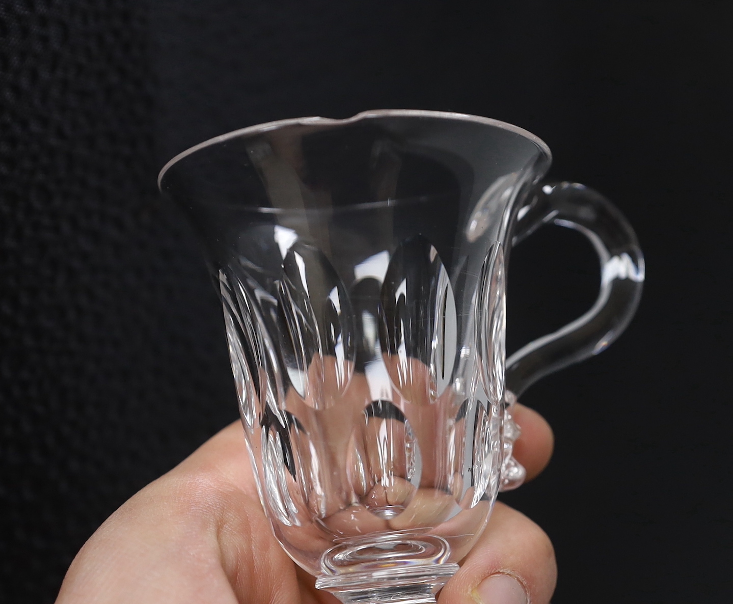 A set of eight 20th century air twist champagne coupe glasses, five others and five custard glasses